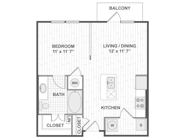 Studio 01A 249 floor plan